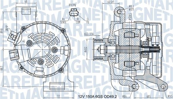 Magneti Marelli 063731575010 - Генератор autospares.lv