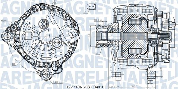 Magneti Marelli 063731576710 - Генератор autospares.lv