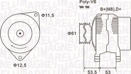 Magneti Marelli 063731698010 - Генератор autospares.lv