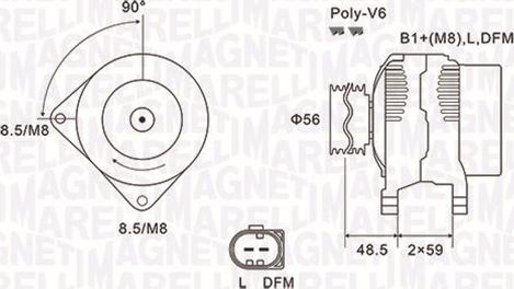 Magneti Marelli 063731644010 - Генератор autospares.lv