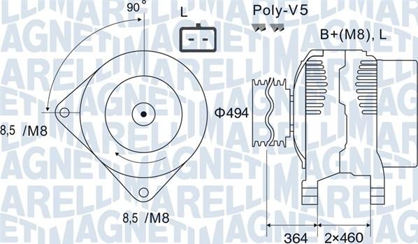 Magneti Marelli 063731645010 - Генератор autospares.lv