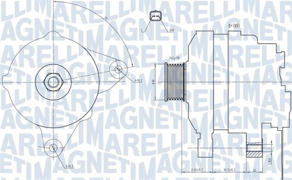 Magneti Marelli 063731665010 - Генератор autospares.lv