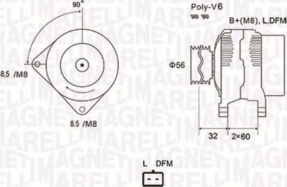 Magneti Marelli 063731662010 - Генератор autospares.lv