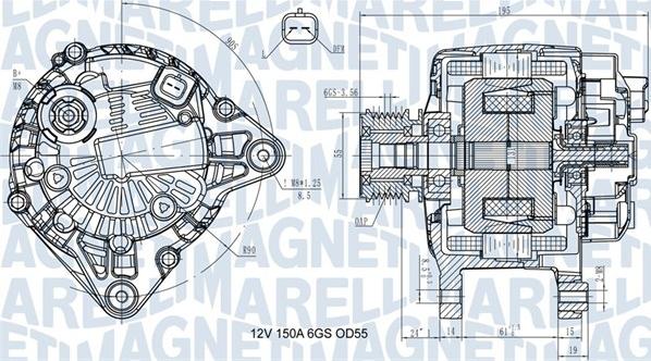 Magneti Marelli 063731617810 - Генератор autospares.lv