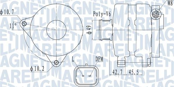 Magneti Marelli 063731681010 - Генератор autospares.lv