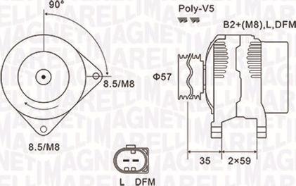 Magneti Marelli 063731675010 - Генератор autospares.lv