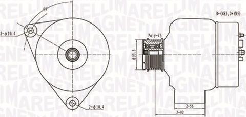 Magneti Marelli 063731090010 - Генератор autospares.lv