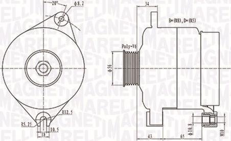 Magneti Marelli 063731086010 - Генератор autospares.lv