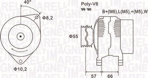 Magneti Marelli 063731036010 - Генератор autospares.lv