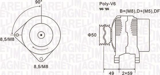 Magneti Marelli 063731147010 - Генератор autospares.lv