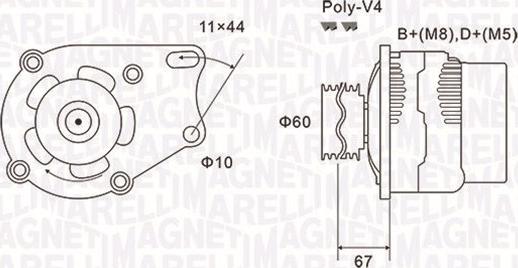 Magneti Marelli 063731153010 - Генератор autospares.lv