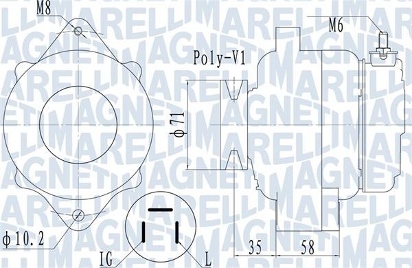 Magneti Marelli 063731120010 - Генератор autospares.lv