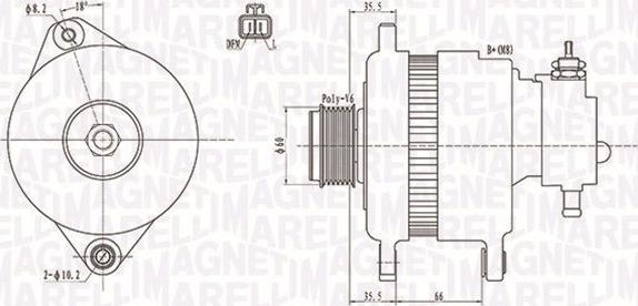 Magneti Marelli 063731899010 - Генератор autospares.lv