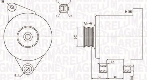 Magneti Marelli 063731894010 - Генератор autospares.lv