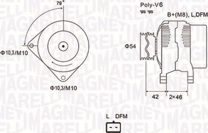 Magneti Marelli 063731850010 - Генератор autospares.lv