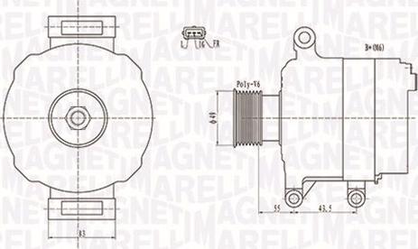 Magneti Marelli 063731869010 - Генератор autospares.lv