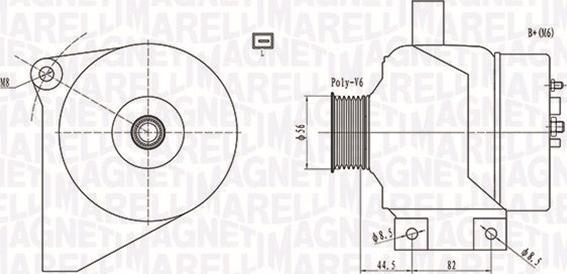 Magneti Marelli 063731861010 - Генератор autospares.lv