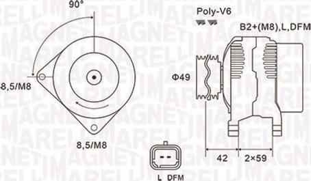 Magneti Marelli 063731863010 - Генератор autospares.lv