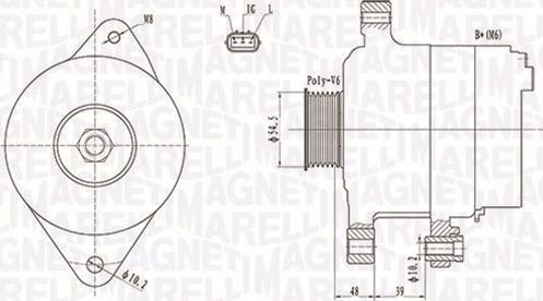 Magneti Marelli 063731800010 - Генератор autospares.lv