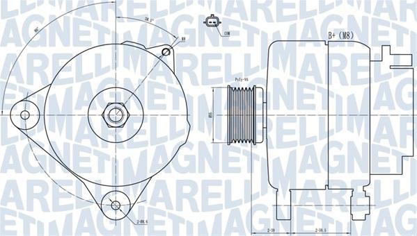 Magneti Marelli 063731887010 - Генератор autospares.lv