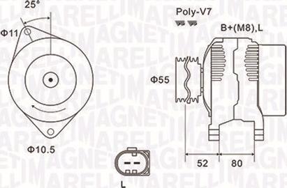 Magneti Marelli 063731837010 - Генератор autospares.lv