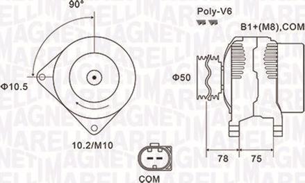 Magneti Marelli 063731825010 - Генератор autospares.lv