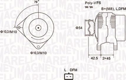 Magneti Marelli 063731879010 - Генератор autospares.lv