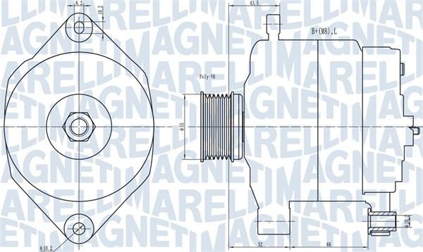 Magneti Marelli 063731343010 - Генератор autospares.lv