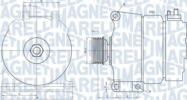 Magneti Marelli 063731342010 - Генератор autospares.lv