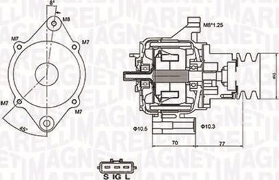 Magneti Marelli 063731367010 - Генератор autospares.lv