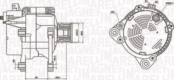 Magneti Marelli 063731260010 - Генератор autospares.lv