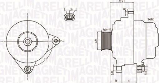 Magneti Marelli 063731792010 - Генератор autospares.lv