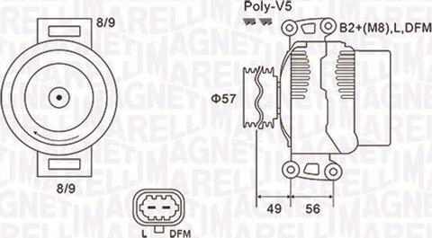 Magneti Marelli 063731740010 - Генератор autospares.lv