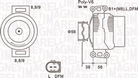 Magneti Marelli 063731754010 - Генератор autospares.lv