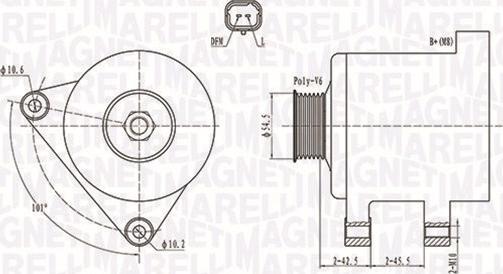 Magneti Marelli 063731761010 - Генератор autospares.lv