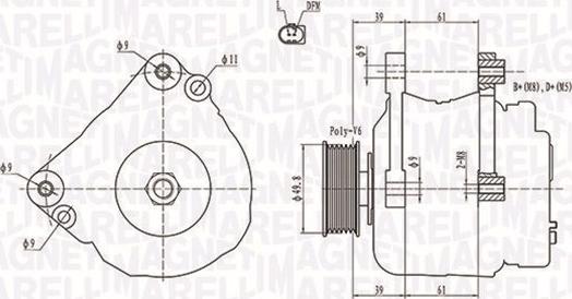 Magneti Marelli 063731729010 - Генератор autospares.lv