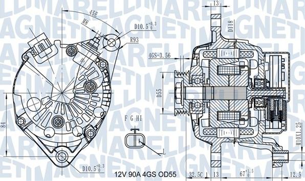 Magneti Marelli 063731725010 - Генератор autospares.lv