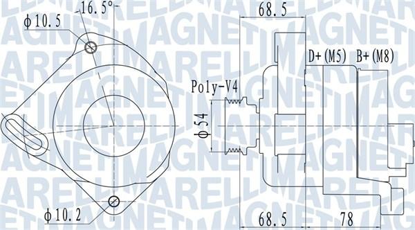 Magneti Marelli 063732094010 - Генератор autospares.lv