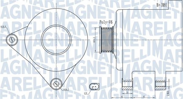 Magneti Marelli 063732091010 - Генератор autospares.lv