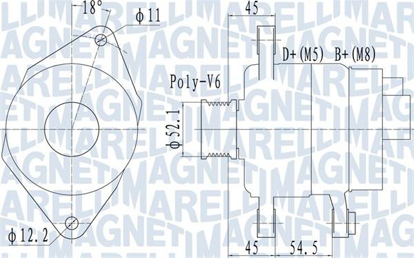 Magneti Marelli 063732048010 - Генератор autospares.lv