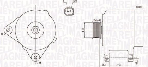 Magneti Marelli 063732043010 - Генератор autospares.lv