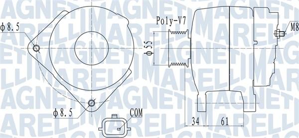 Magneti Marelli 063732054010 - Генератор autospares.lv