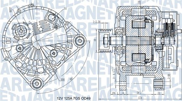 Magneti Marelli 063732058010 - Генератор autospares.lv