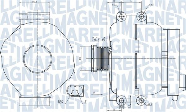 Magneti Marelli 063732009010 - Генератор autospares.lv