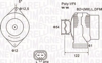 Magneti Marelli 063732005010 - Генератор autospares.lv