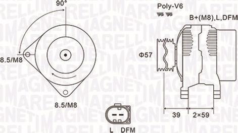 Magneti Marelli 063732002010 - Генератор autospares.lv