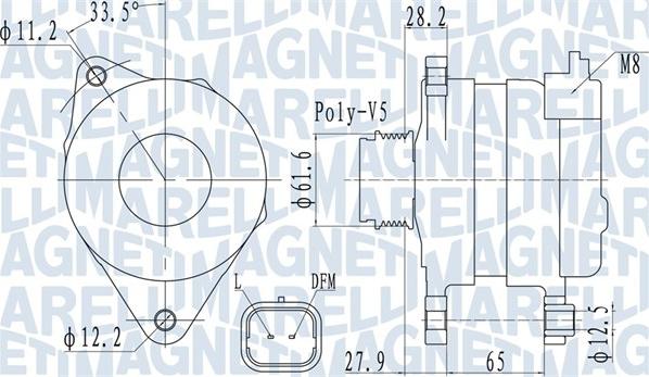 Magneti Marelli 063732016010 - Генератор autospares.lv