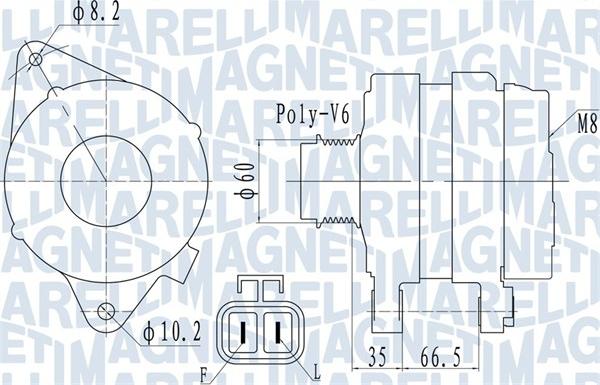 Magneti Marelli 063732010010 - Генератор autospares.lv