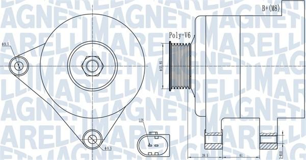 Magneti Marelli 063732011010 - Генератор autospares.lv