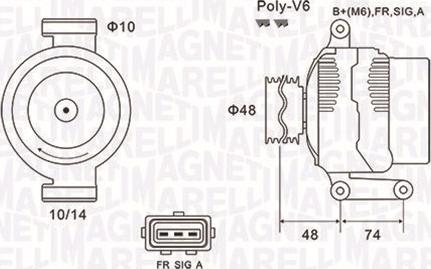 Magneti Marelli 063732034010 - Генератор autospares.lv